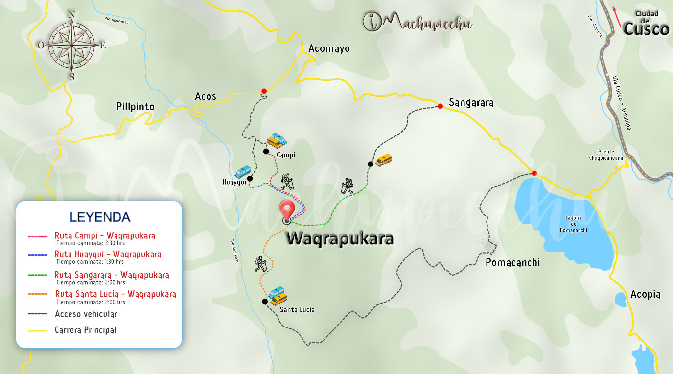 Waqrapukara Map