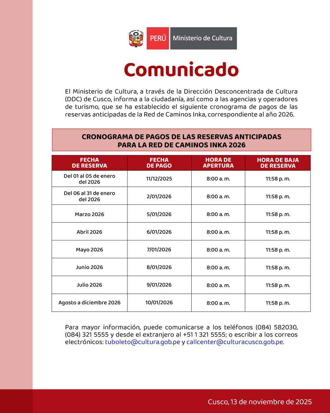 Inca Trail Booked: Proceed with payment to secure your Inca Trail 2026 reservation.