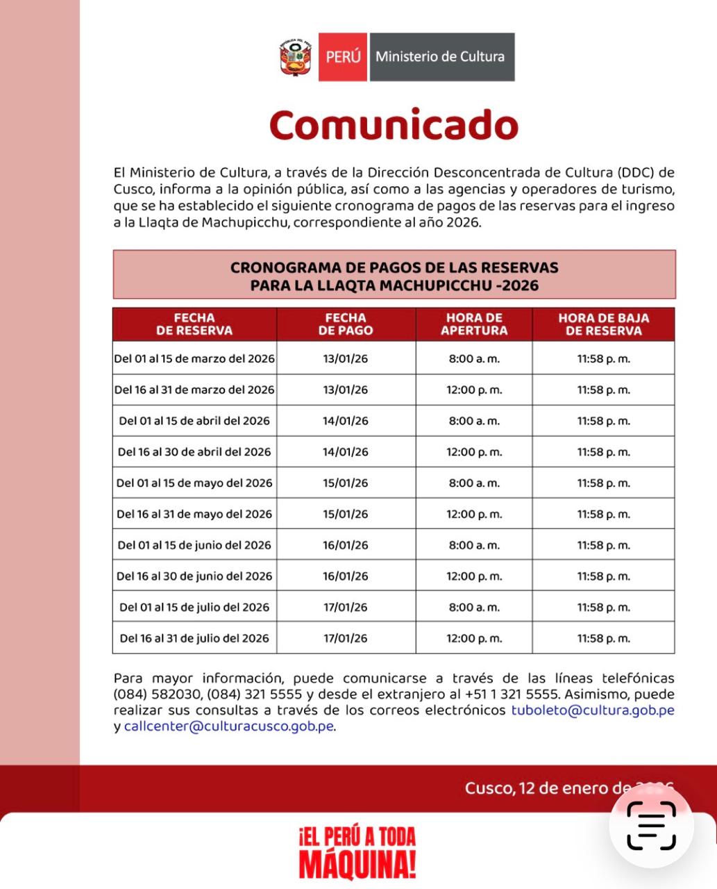 Machu Picchu Tickets Marzo Abril Mayo June July 2026